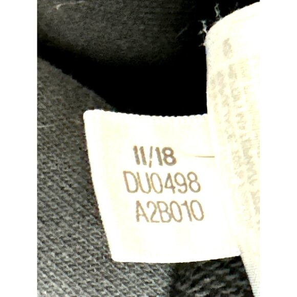 Adidas Black Hoodie White Stripes Kangaroo Pocket Drawstring Size Large Unisex - Picture 12 of 14